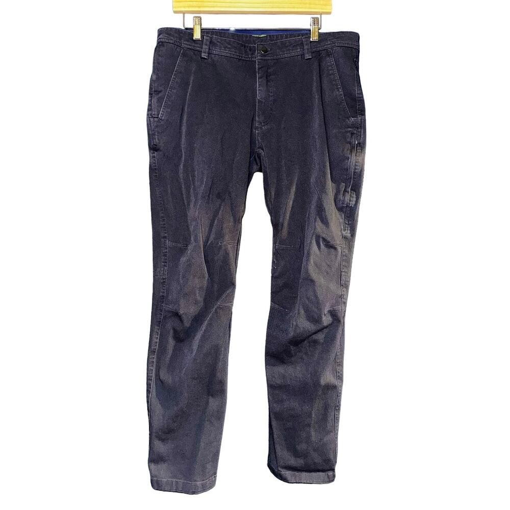 Kathmandu Men’s Outdoor Pants Size L Hiking Camping Straight Leg Washed Black